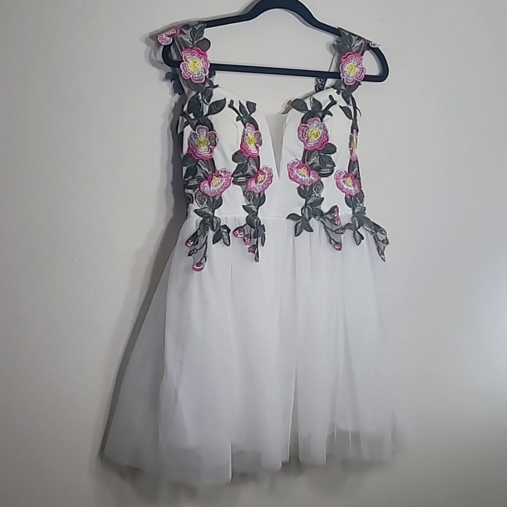 Luxmi White and Floral Dress